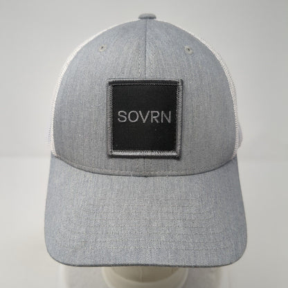 Sovrn Patch Snapback Trucker Hat Gray One Size Mesh Back Adjustable