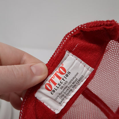 Ninkasi Brewing Oregon Eugene Snapback Trucker Hat Red Mesh Rope Otto Adjustable