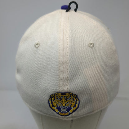 LSU Tigers NCAA Nike Rise Cap Beige L Flex Fit Dri-FIT Curved Brim Back Logo Hat