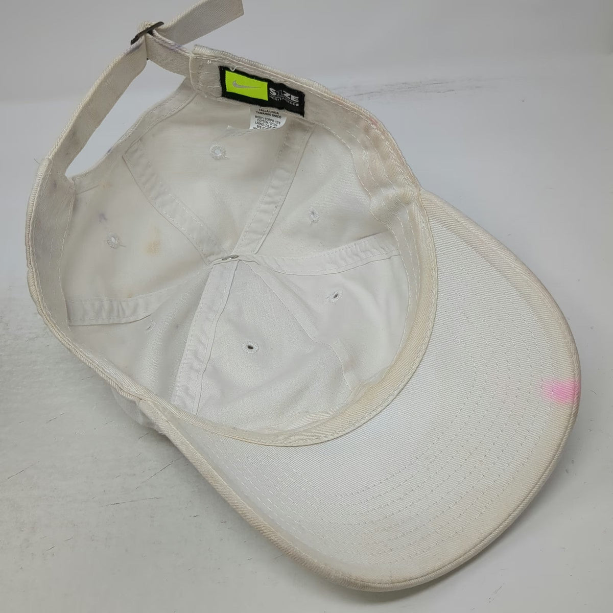Nike Baseball Cap White One Size Heritage86 Slideback Swoosh Logo Cotton Hat
