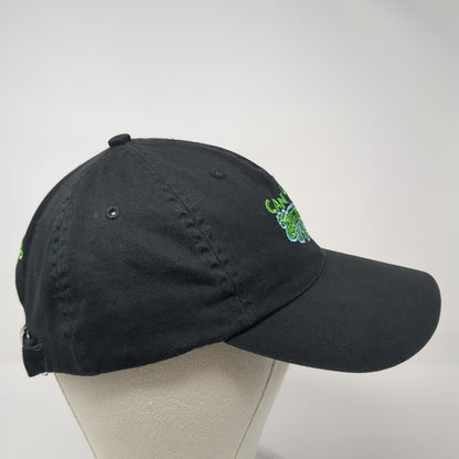 Cancun Mexico Lizard Slideback Hat Black One Size Adjustable Embroidered