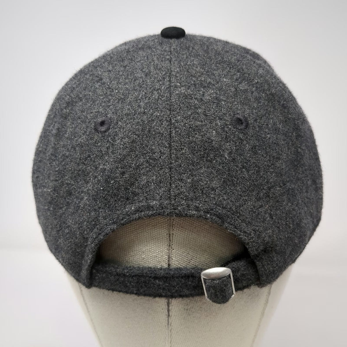 New Era Baseball Cap Gray Black One Size Wool Crown Embroidered CI Hat Slideback