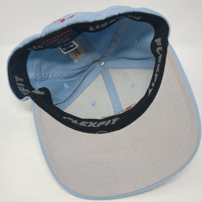 Falcons Fitted Hat Blue Medium Embroidered Logo Stretch Flexfit Yupoong