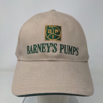 BPI Barney's Pumps Strapback Hat Tan One Size Embroidered 6 Panel Cap America