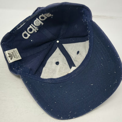 adidas Snapback Blue Trefoil Logo Cotton Embroidered Athletic Hat Vintage