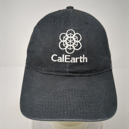 CalEarth Strapback Hat Black One Size Adjustable Embroidered Hit Wear
