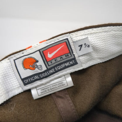 Cleveland Browns NFL Nike Cap Brown Orange White 7 1/4 Wool Fitted Sideline Hat