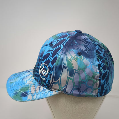 Kryptek Baseball Cap Blue XL Pontus Camo Flexfit IA Logo Structured Stretch Hat