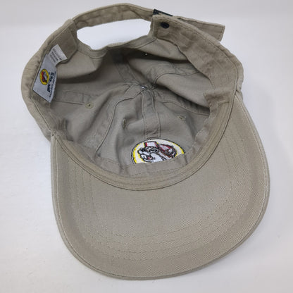 Buc-Ee's Slideback Baseball Cap Beige One Size Adjustable Embroidered 6 Panel