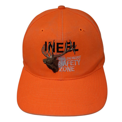 Ineel Big Desert Safety Zone Snapback Hat Orange OS Adjustable Embroidered Otto