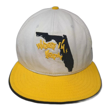 New Era 59FIFTY Florida Where I'm From Fitted Hat White Yellow Size 7 5/8
