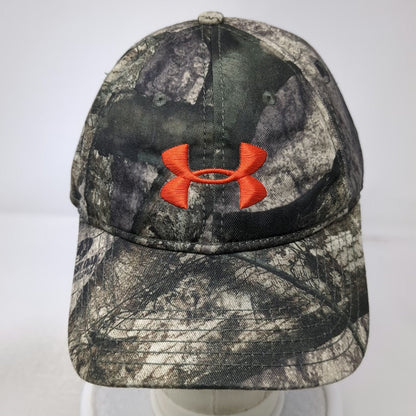 Under Armour Snapback Hat Green Camo One Size Mossy Oak Orange Embroidered