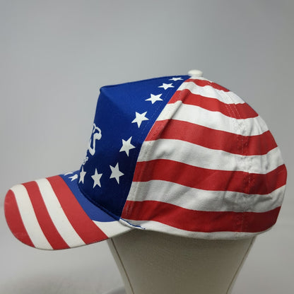 OTTO 5 Panel Blue Red White One Size J&K Trucking American Flag Snapback Hat
