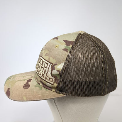 Richardson Trucker Hat Green Camo One Size Multicam Mesh Back Exo Mtn Gear hat