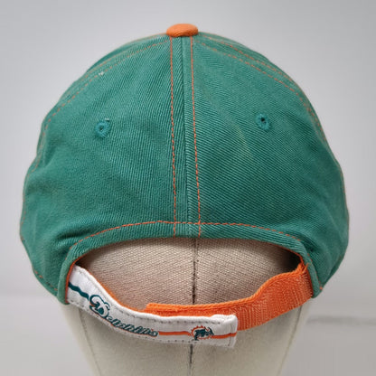 Miami Dolphins NFL Reebok Green Orange One Size Cap Embroidered Strapback Hat