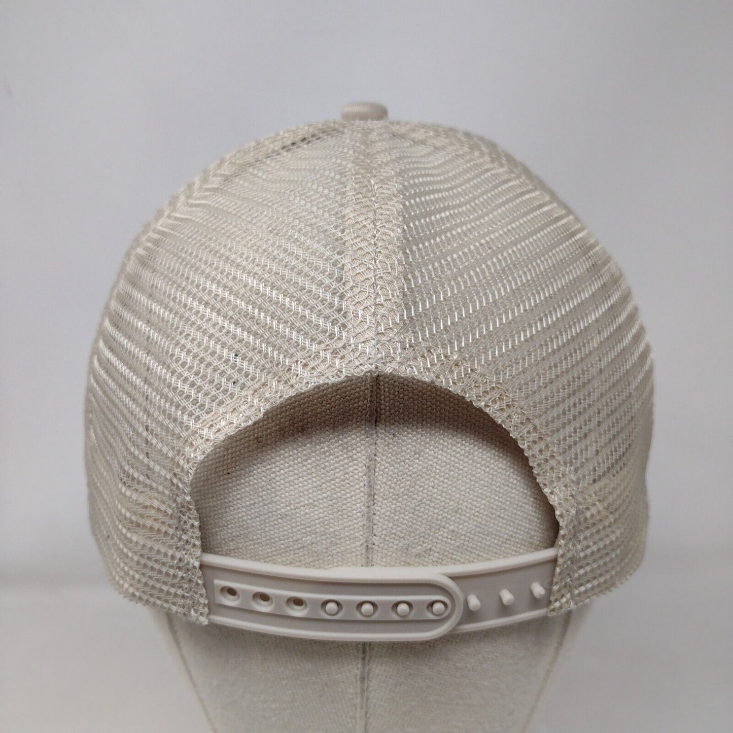 YRBK Snapback Trucker Hat Tan OSFA Adjustable Mesh Back 6 Panel Hit Wear