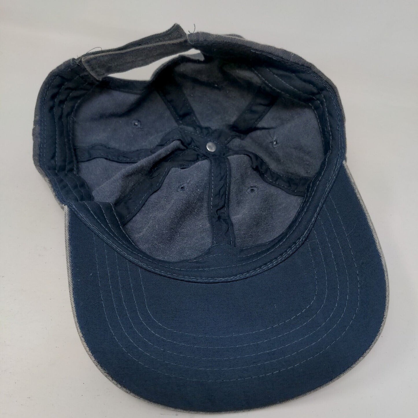 Unbranded Strapback Hat Blue OSFM Adjustable Blank Solid 6 Panel