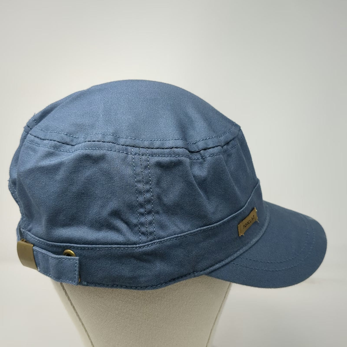 Forclaz Army Cap Blue One Size Slideback Adjustable Flat Top Hiking Trek Hat