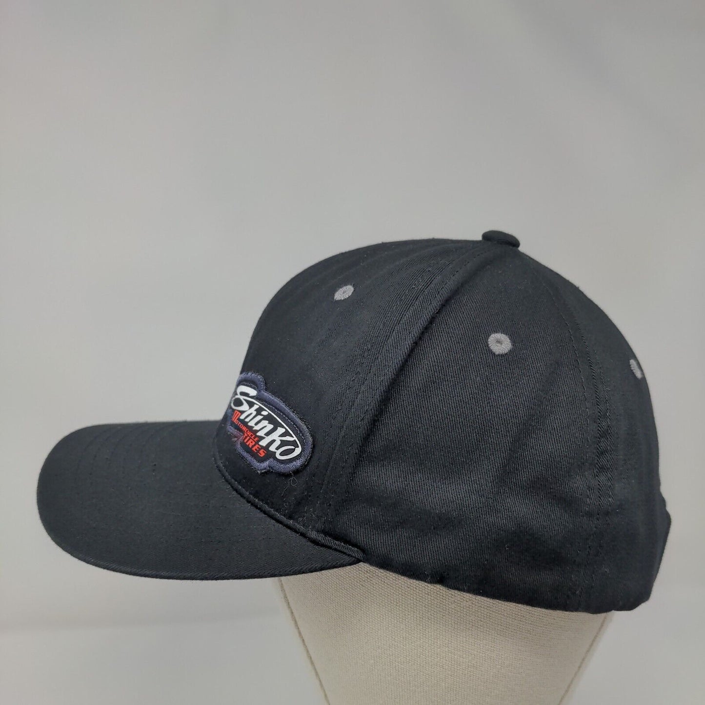 Shinko Motorcycle Tires Slideback Hat Black OSFA Adjustable Embroidered 6 Panel