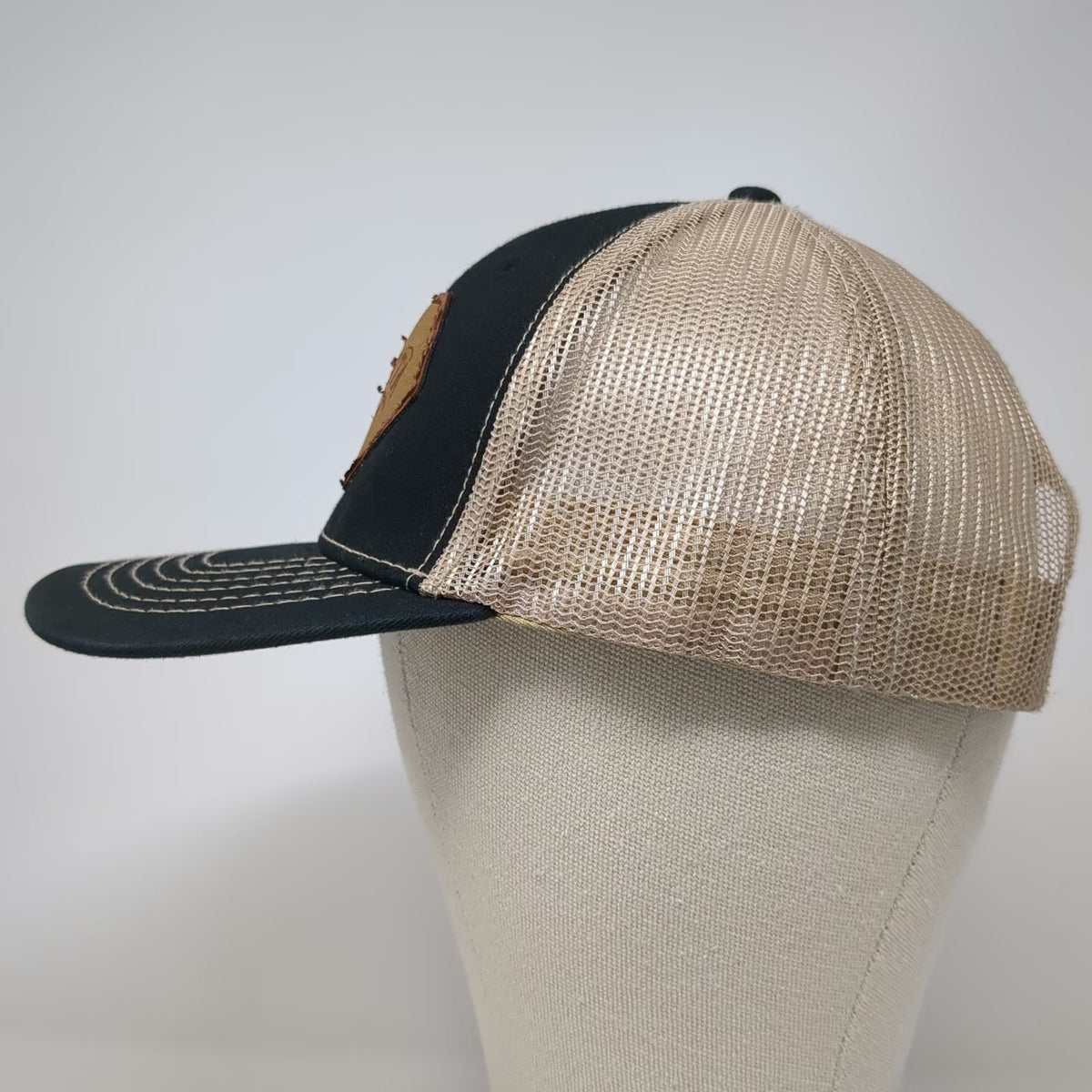 Invasion Trucker Hat Black OSFM Puerto Vallarta Mexico Anchor Patch Mesh Back