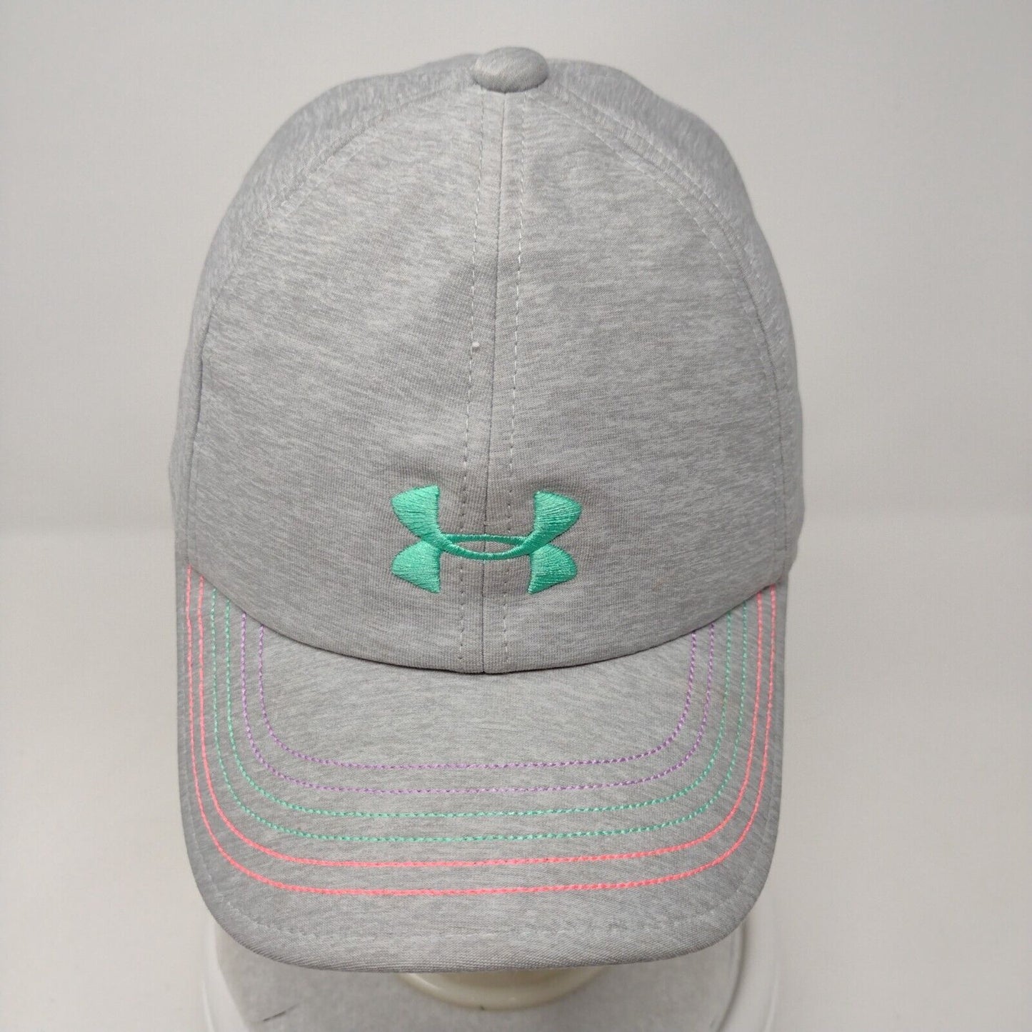 Under Armour Youth Strapback Hat Gray OSFA Free Fit Adjustable Embroidered