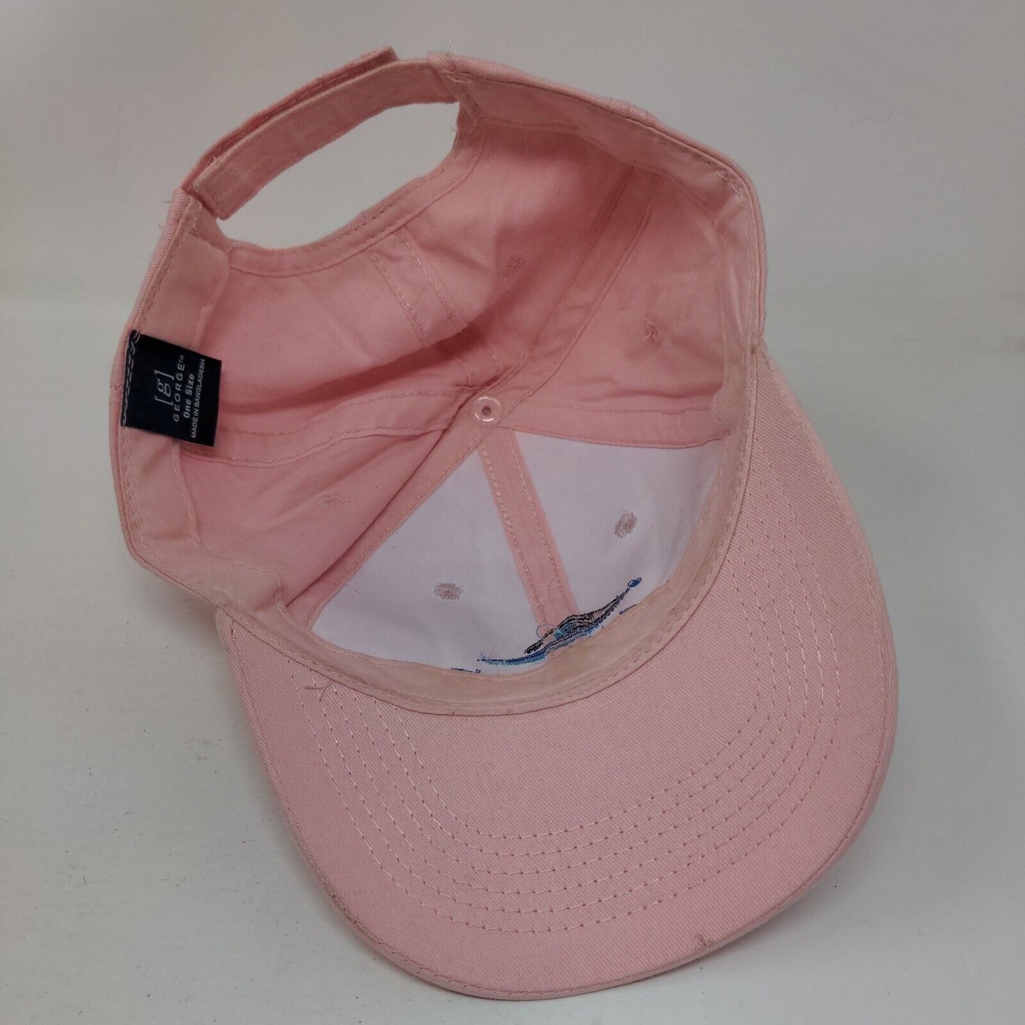 Inhale Exhale Swim Strapback Hat Pink One Size Embroidered George