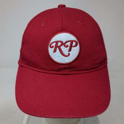 Red Snapback Hat One Size RP Logo Circle Patch Structured Adjustable Baseball