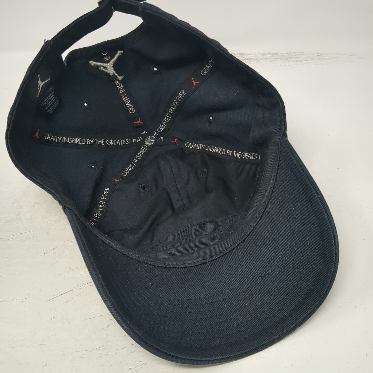 Jordan Brand Baseball Cap Black White One Size Air Jordan Career Stats Logo Hat