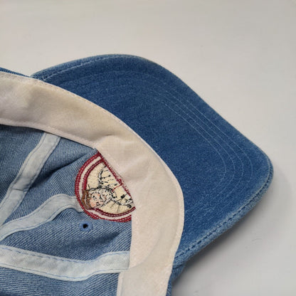 Chef Bruce Aidells Slideback Hat Blue One Size Embroidered Denim Nissin Cap
