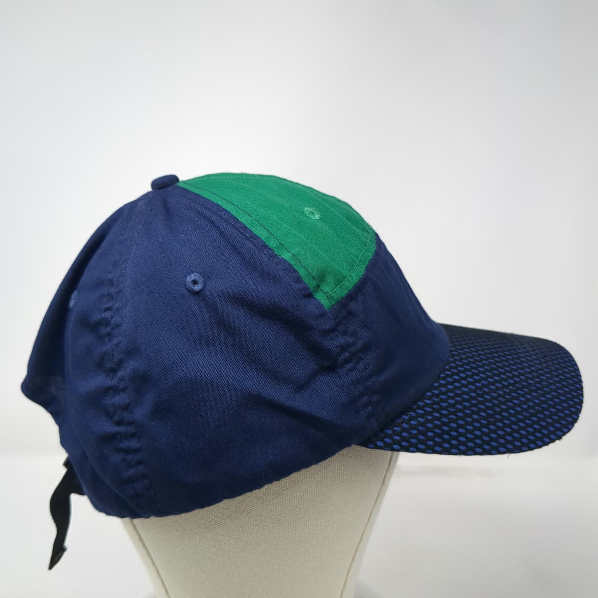 oddjob Baseball Cap Blue Green OSFM Mesh Brim Strapback Polyester Colorblock hat