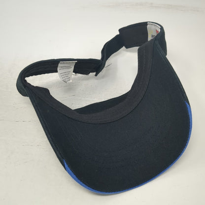 Legoland New York Visor Black One Size Adjustable Hat Strapback Blue Brim Logo