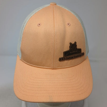 Richardson Trucker Hat Orange L Snapback Mesh Back Leather Patch Trucking
