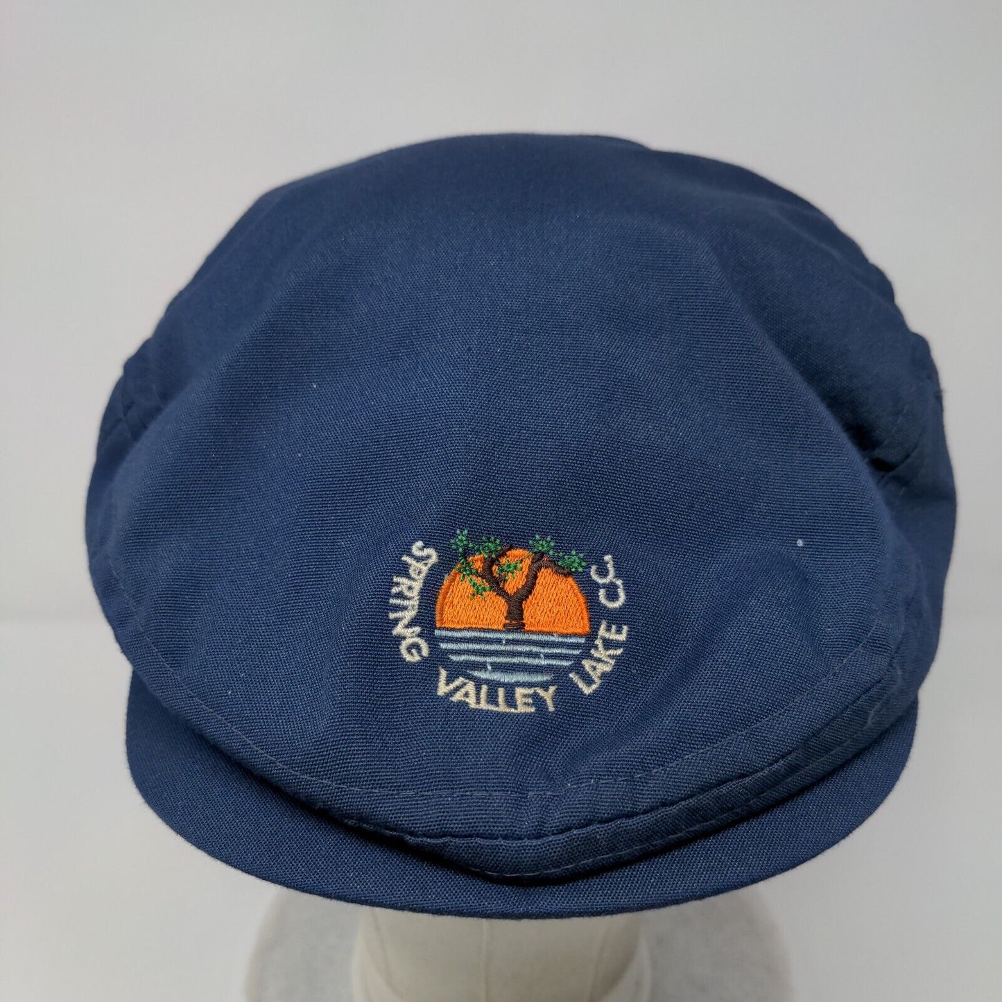 Spring Valley Lake CC Cabbie Flat Hat Blue OSFA Embroidered Breathable