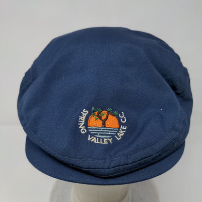 Spring Valley Lake CC Cabbie Flat Hat Blue OSFA Embroidered Breathable