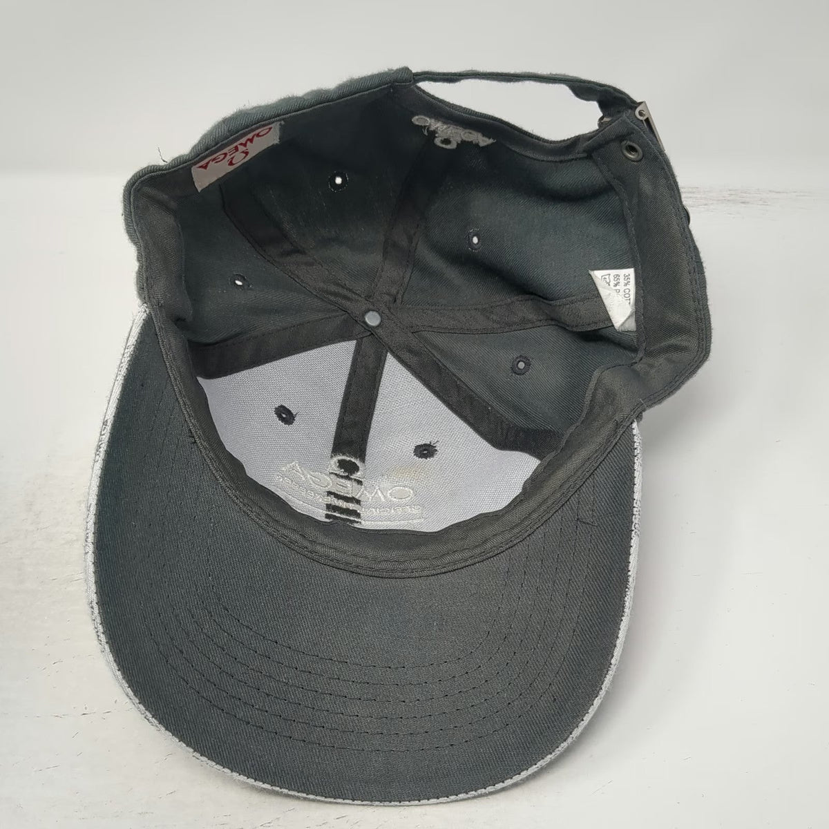 Omega Baseball Cap Gray One Size Olympics Official Timekeeper Logo Slideback Hat