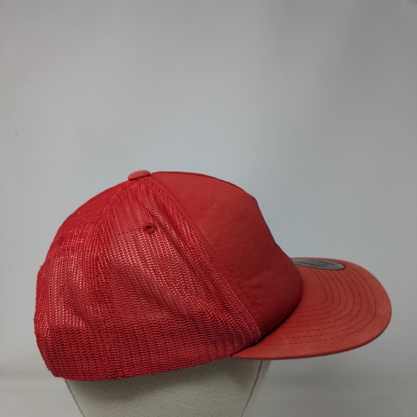 Positive Vibes Only High Ends Snapback Trucker Hat Red OS Mesh Back Yupoong