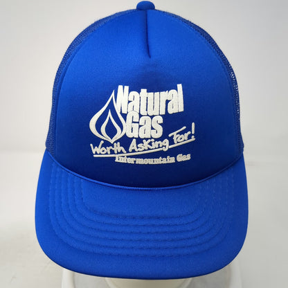 Young An Trucker Hat Blue OSFM Snapback Intermountain Natural Gas Advertising