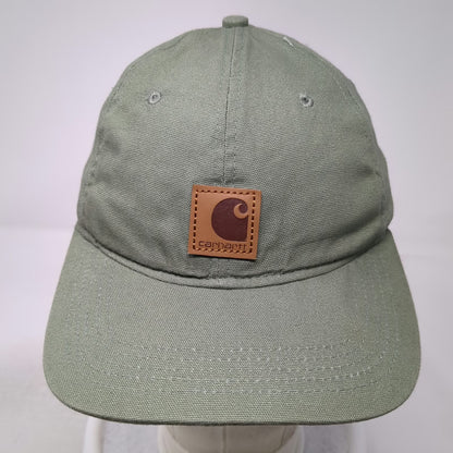 Carhartt Baseball Cap Green One Size Canvas Logo Patch Strapback Workwear Hat