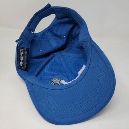 Ahead Men's Strapback Hat Blue Embroidered Crooked Stick BMW Championship Logo