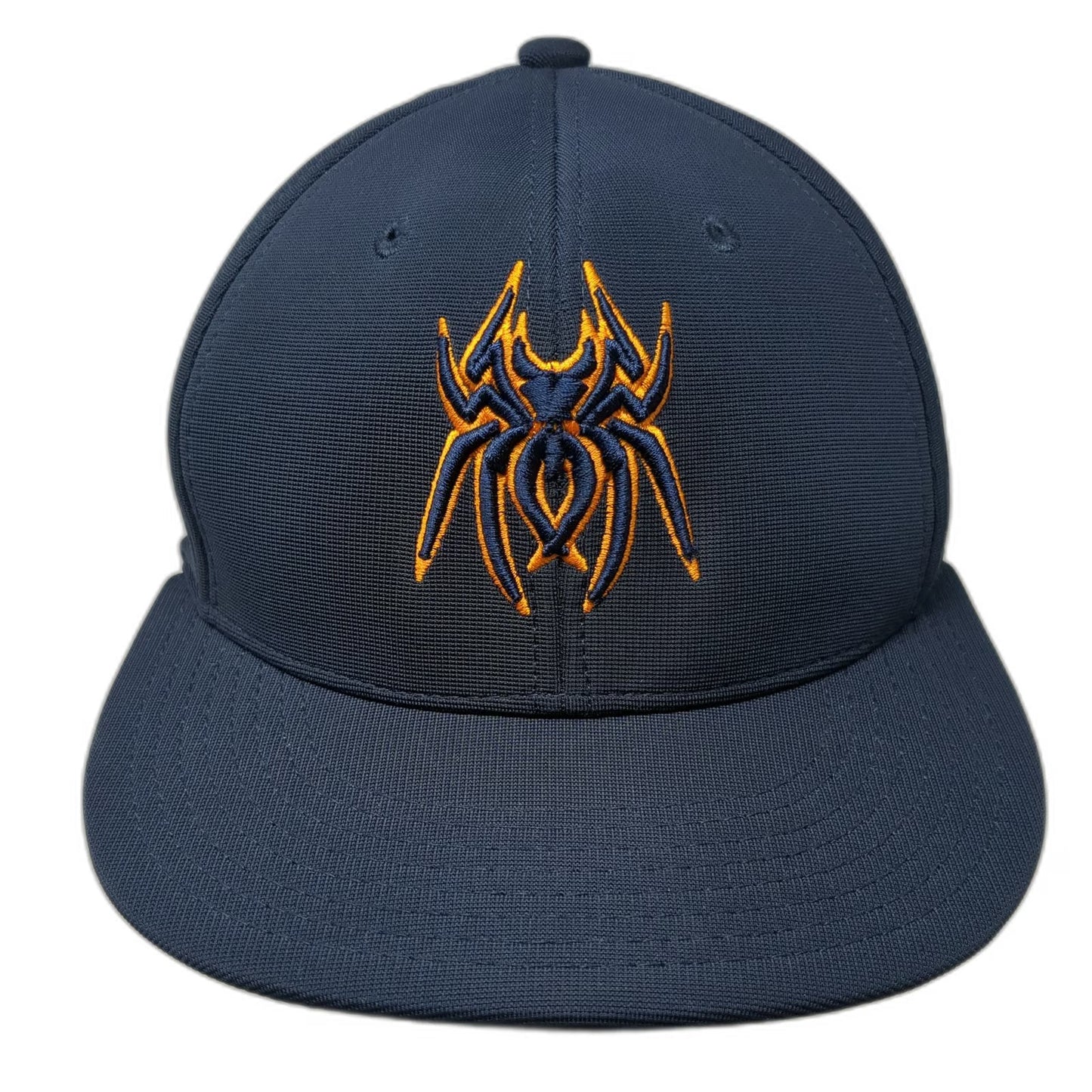 Spiderz Baseball Cap Blue S/M Embroidered Spider Cactus Stretch Fit Hat