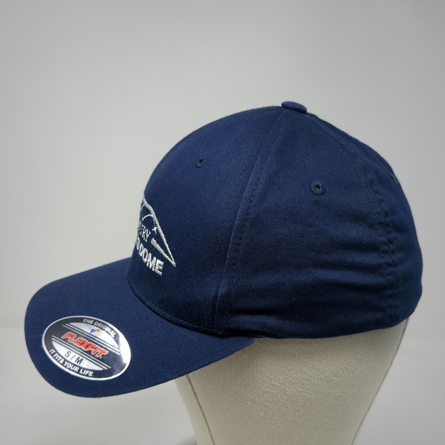 Port Authority Danbury Sports Dome Blue Baseball Cap M Flexfit Embroidered Hat