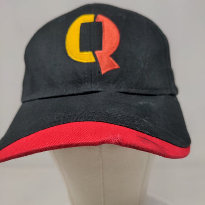 Letter Q Strapback Hat Black One Size Embroidered 6 Panel Cap America