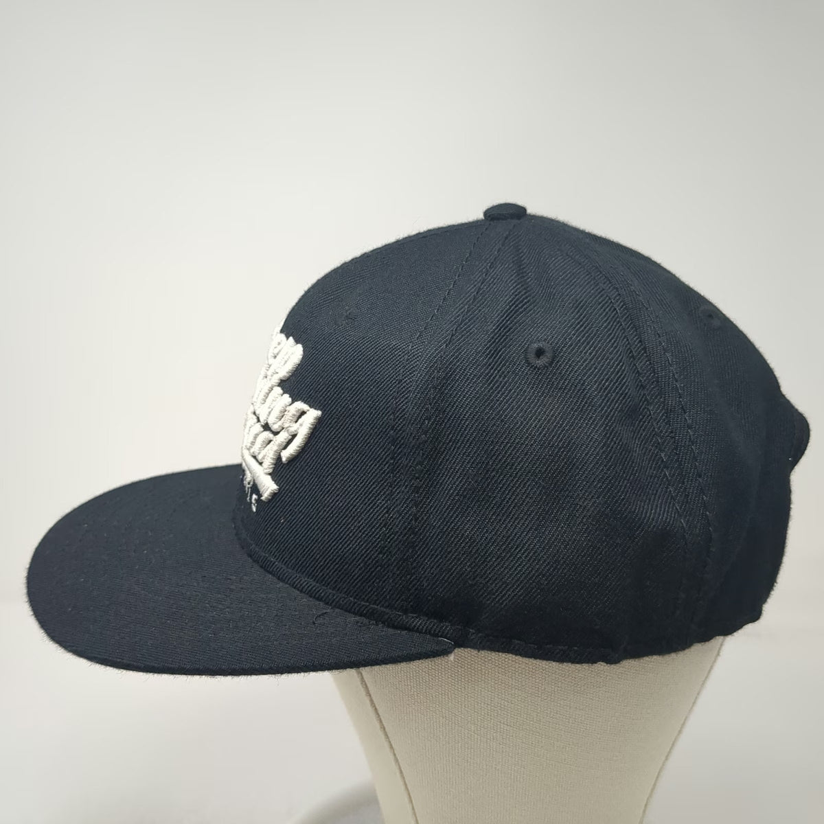 Deep Clothing Brand Snapback Black Gray One Size Flat Brim Script Embroidery Hat