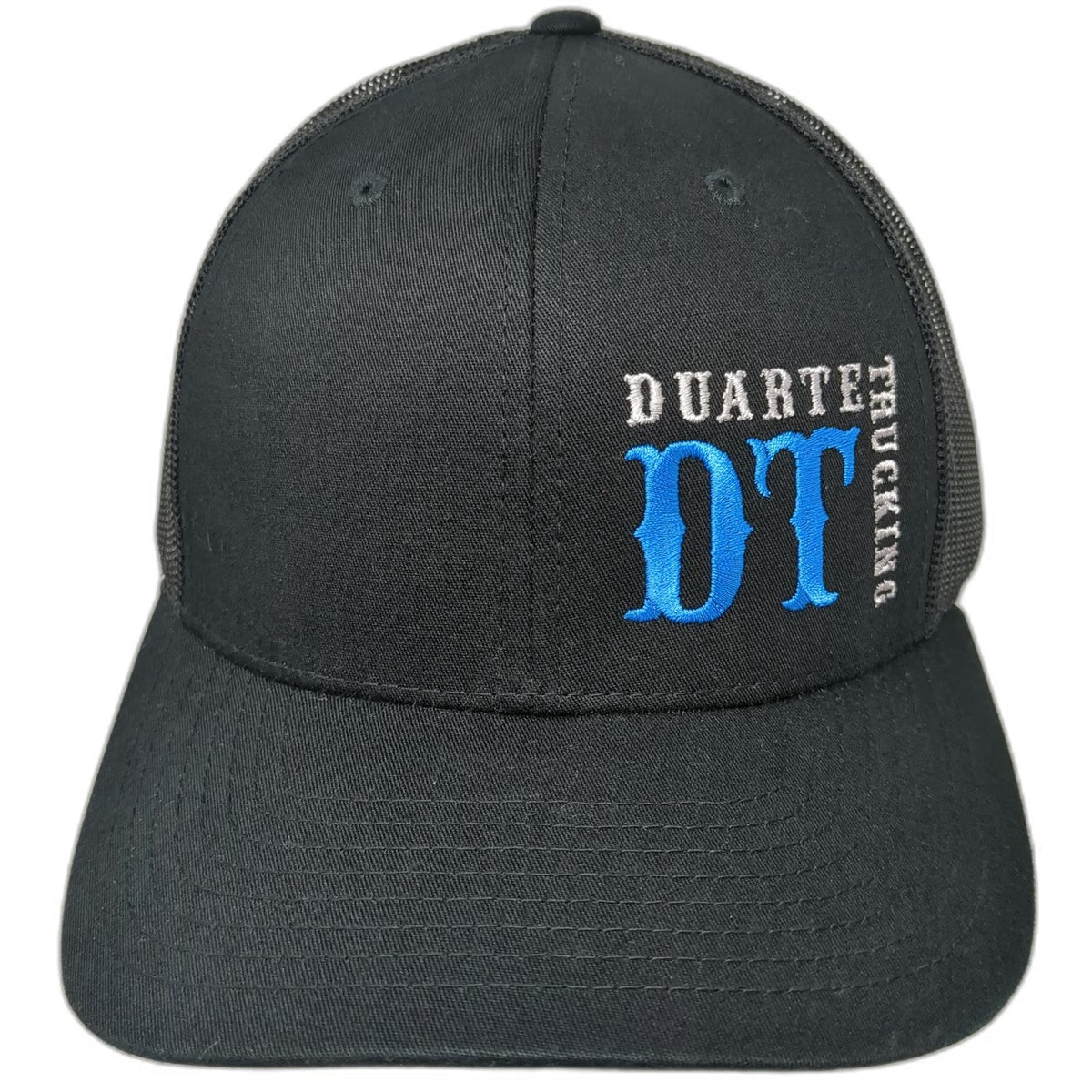 Richardson Trucker Hat Black One Size Duarte Trucking DT Logo Mesh Snapback