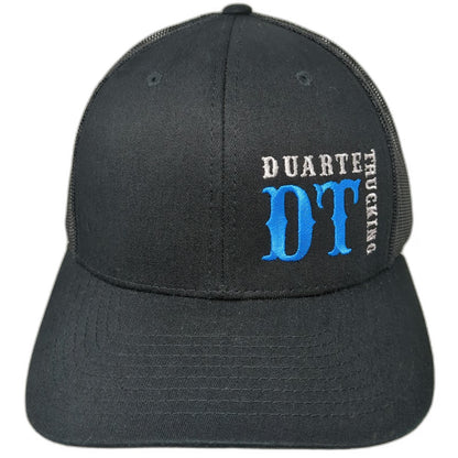 Richardson Trucker Hat Black One Size Duarte Trucking DT Logo Mesh Snapback