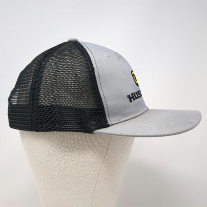 Hustler Trucker Hat Gray One Size Snapback Mesh Back Codys Power Mower Equipment