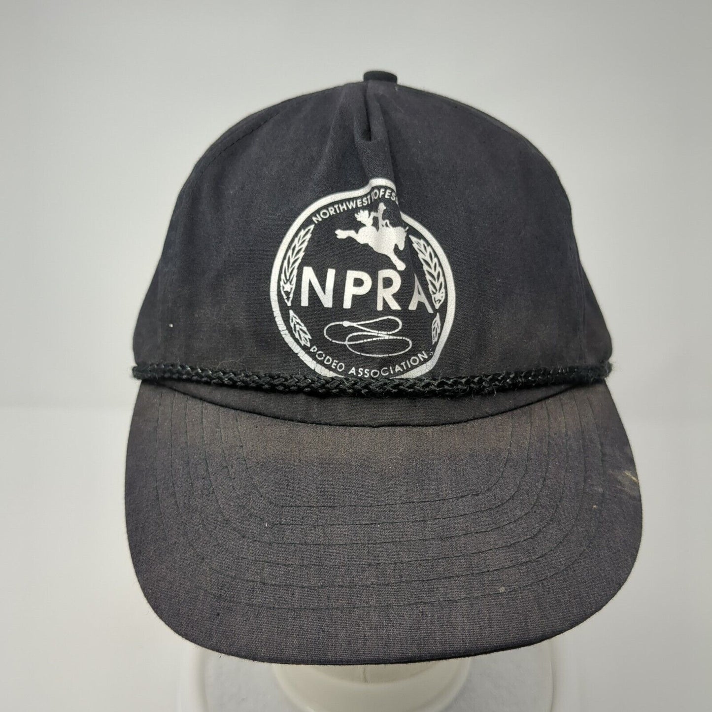 NPRA Northwest Pro Rodeo Association Snapback Hat Black OS Adjustable Rope