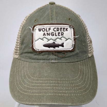 Ouray Trucker Hat Green One Size Mesh Montana Wolf Creek Angler Fish Patch Cap