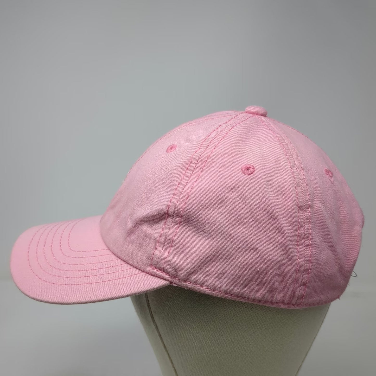 Ralph Lauren Baseball Cap Pink Vintage USA Made Cotton Pony Logo Strapback Hat