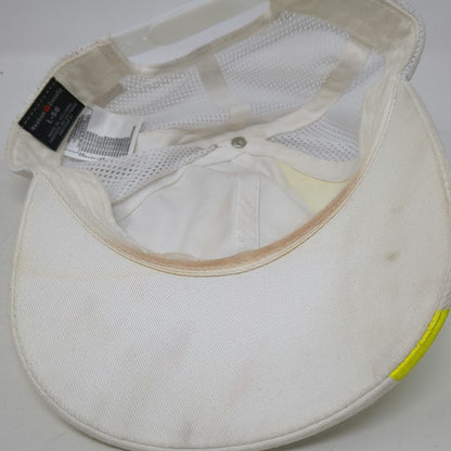 Reebok CrossFit Trucker Hat White L Mesh Snapback Neon Stripe Workout Gym Hat